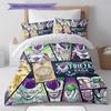 Frieza Pattern Bedding Quilt Set Quilt Cover Pillowcase Home Birthday Gift(1 * duvet cover + 2 * pillowcase, without core)
