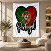 Decorative Tapestry,Portugal National Football Team Printed Wall Art, Lightweight Wall Hanging For Bedroom Background
