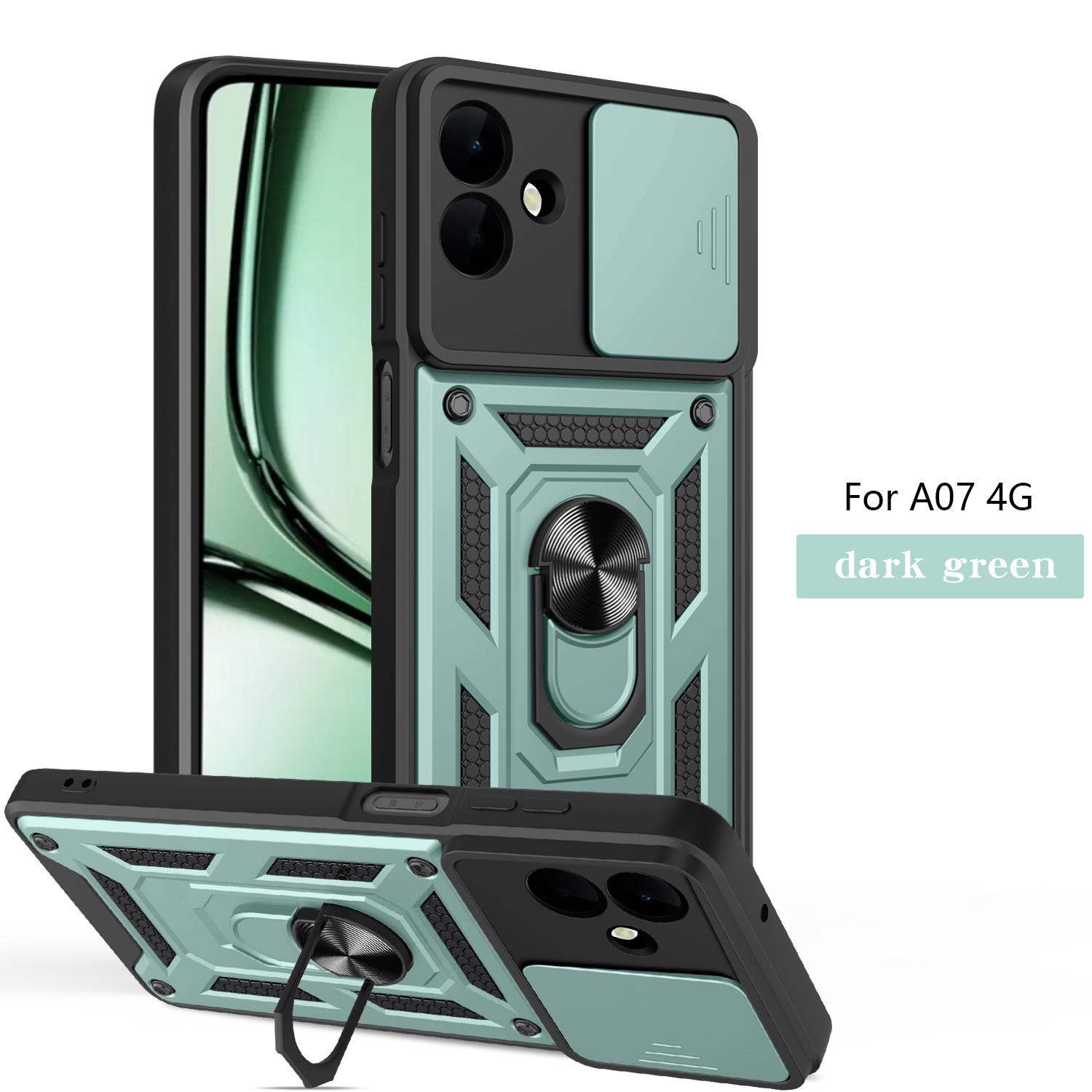 

Бронированный защитный чехол с магнитным кольцом для Samsung Galaxy A17 A07 A56 A36 A26 A16 A06 A55 Чехол для телефона с защитой камеры Galaxy A16 зелёный