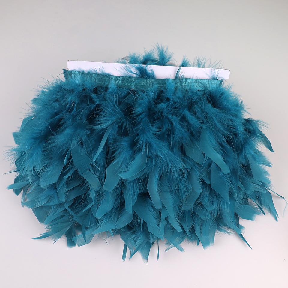 10 Meters Turkey Feathers for Clothes DIY Marabou Feather Fringe for Needlework Party Plume Handmade Mirror Home Decor Wholesale