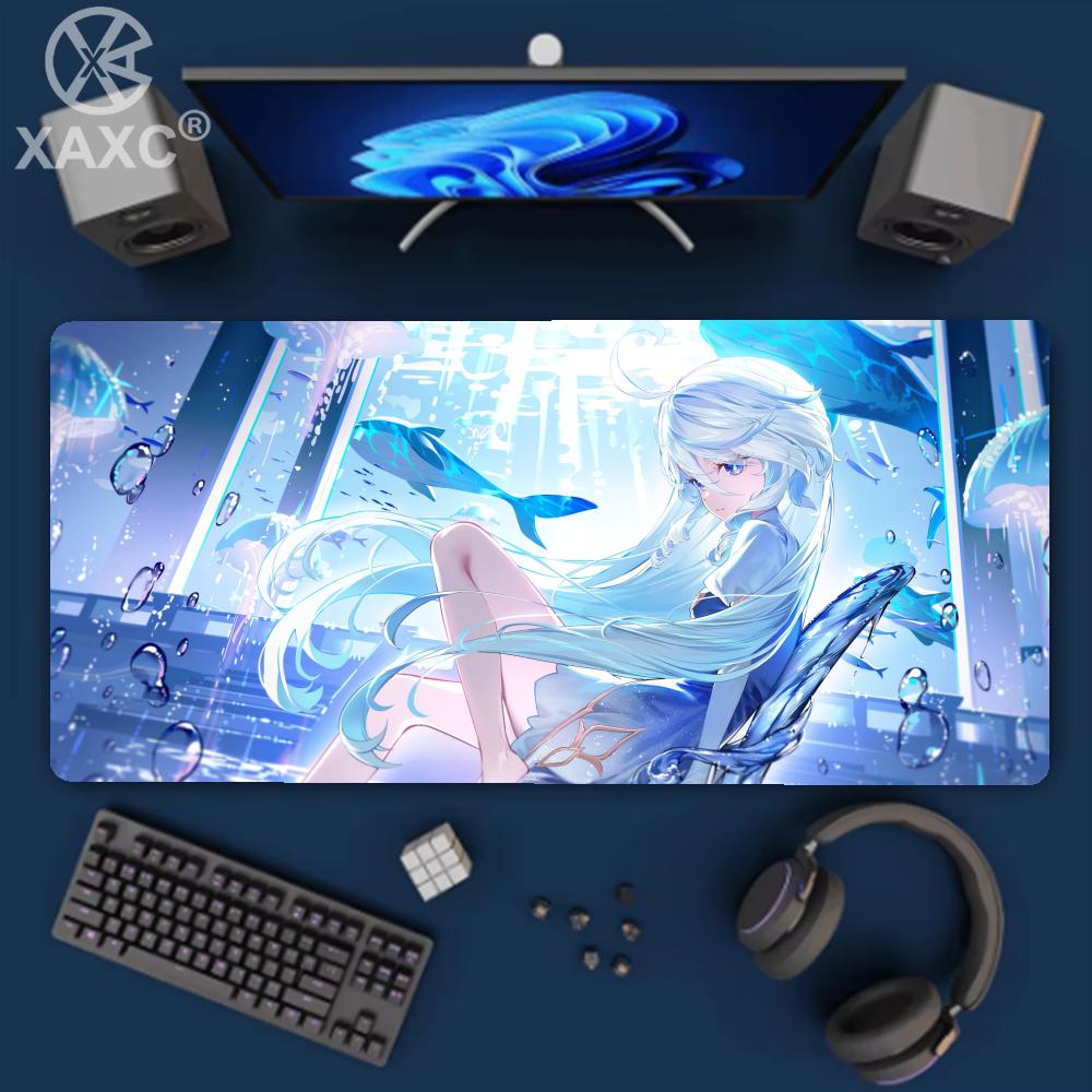 Hd New Pretty Genshin Impact Furina Anime Xaxc Game Office Pc Kawaii Girl Desk Mat Keyboard Mouse Pad Laptop Mice Mat Carpet