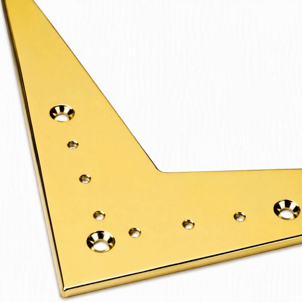 2PCS V Shaped Design Guitar Bridge Tailpiece Flying V Bridge  For Electric Guitar