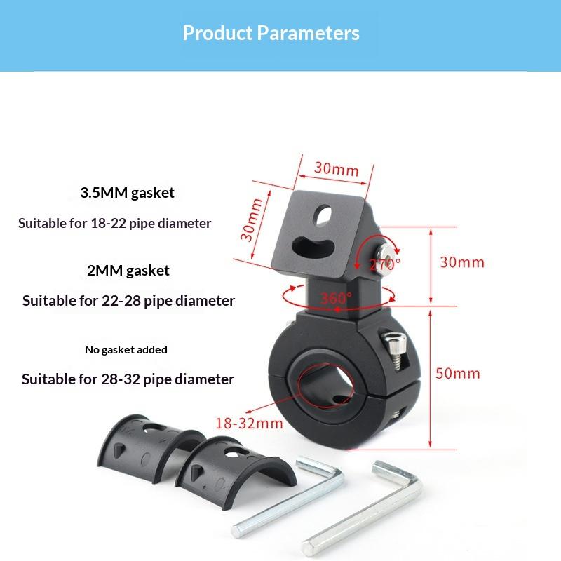 Adjustable Motorcycle Led Light Brackets Bumper Modified Headlight Mount Bracket Universal Mount Kit Internal Dia 18-32Mm