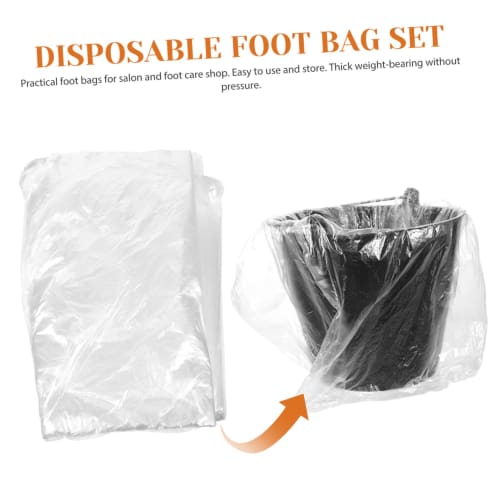 Hoement Foot Bath Liners, 80-Pack, Disposable Bathtub Bags, Lightweight and Tear-Resistant, for Home Footbaths, Public Facilities, and Hotels