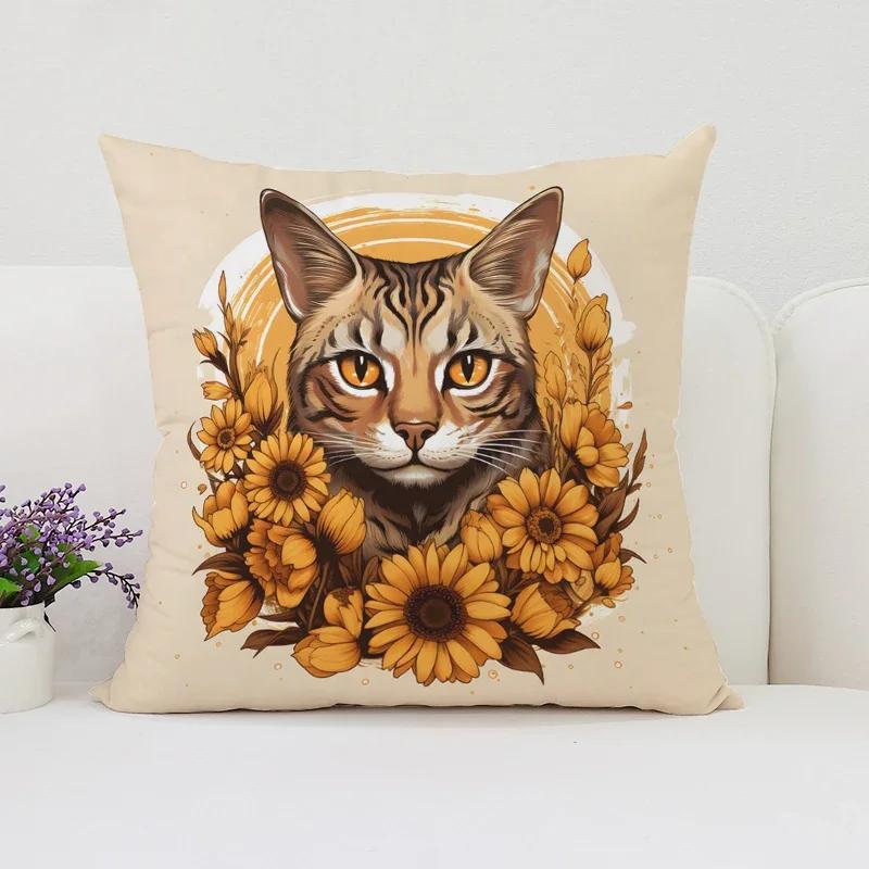 Cute Cartoon Cat Cushion Covers for Decorative Cushions Home Decor Cushion Cover x Pillow Cases Decorative Bed Pillowcases