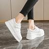 Thick Bottom Vulcanzied Shoes Female Solid Color Chunky Platfrom Sneakers Woman Pu Leather Non-Slip Casual Shoes Spring