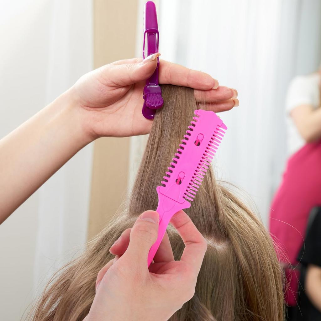 Frcolor Hair Cutter Pack of Barber Razor Haircut Double Sided Cutting Razor Hair Double Sided Haircut Razor Comb Comb, 10, Comb, Comb, Scissors, Comb,