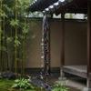 Japanischer Stil Metall Blume-förmige Regenrinne Metall Blütenblattform Regenrinne Kupfer Finish Dachrinne Fallrohr Mit Glocke Dekoration