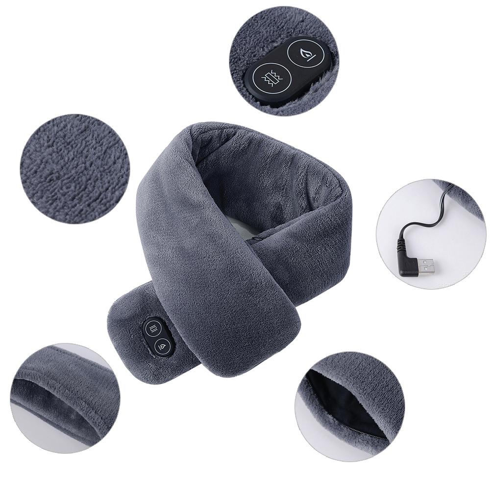 Heated Scarfs Rechargeable Heating Scarf USB Charging Lightweight Soft Scarf for Men Women