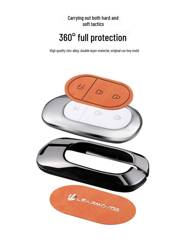 Key Case for 2023 Leapmotor C11/T03/C01 Models: Full Protective Cover for Men and Women with Buckle