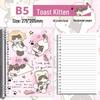Cute Pet Transparent Soft PVC Binder B5 Notepad Diary with Iron Clip