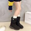 Foreign trade winter new snow boots women's warm cotton shoes women's thickened soles velvet high tube Northeast large cotton boots cold-proof shoes