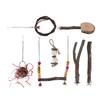 Bird Chewing Swing Toys Set Parrots Standing Perch Toy Set for Bird Cage Accessories7 Pcs