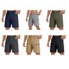 Men Cargo Shorts Button Zipper Design Outdoor Travel Fly Multi-Pocket Shorts Pure Color Wide Leg Summer