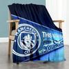 Manchester City Personalized Name Blanket Multi-purpose Customizable Blanket Ultra-Soft Great for Sofa Couch Home Decor Chair Four Seasons Universal
