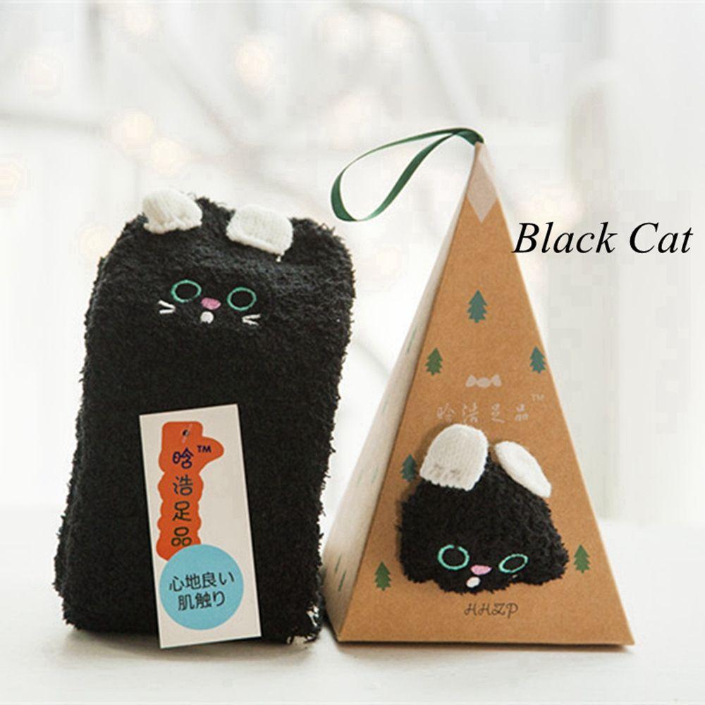 Soft with Tapered Box Cute  Hosiery Ankle Towel Winter Warm Animal Embroidery Floor Thicken Socks