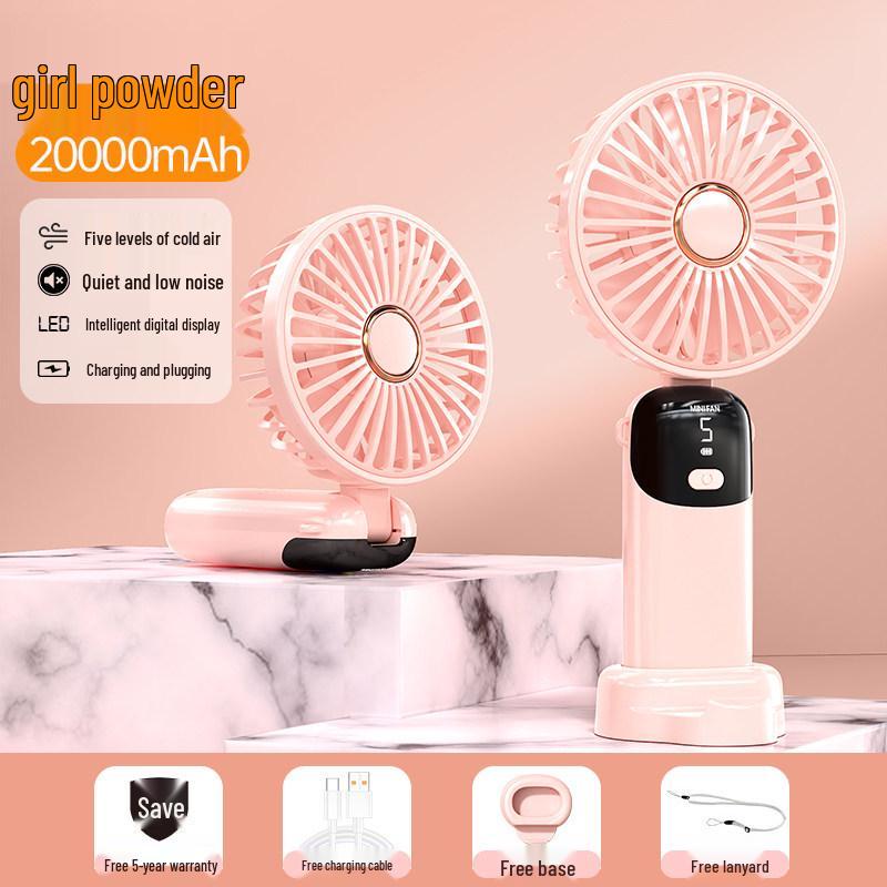 2026 Model Handheld Mini Fan: Rechargeable, Ultra-Quiet, Portable Desk Accessory
