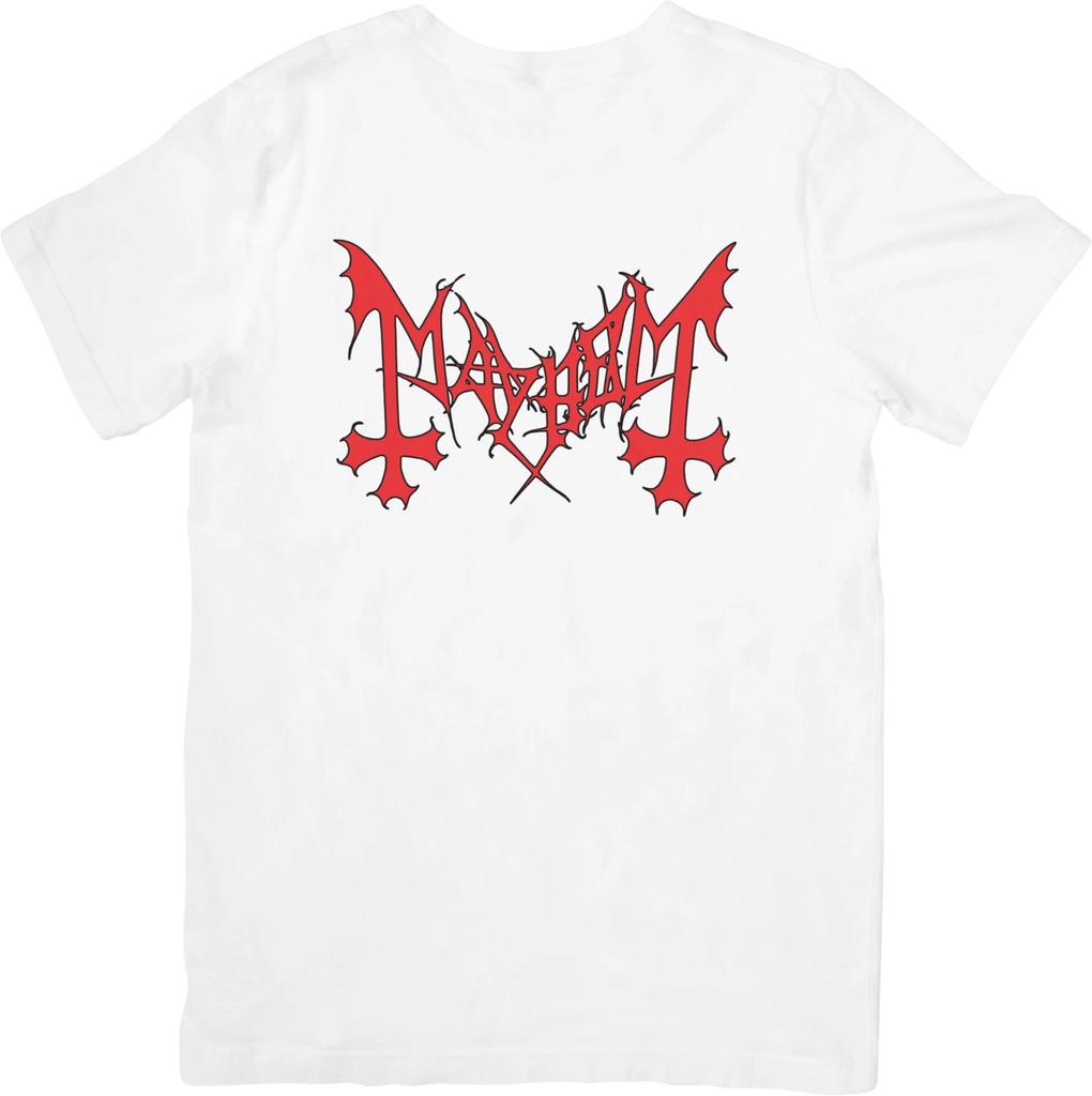 Mayhem Music Fit for Men & Women Quality Cotton T-Shirt White.