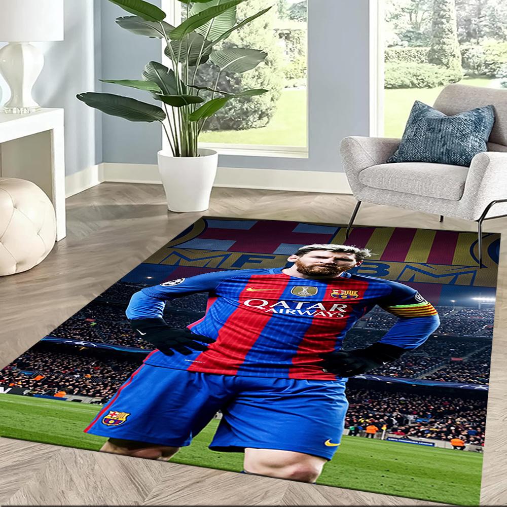 Messi 536 Fußmatten-Design für Eingangsbereich Foyer Wohnzimmer Flur Rutschfester Teppich Anime Bürodekoration Perfektes Geschenk für Valentinstag Hochzeit Geburtstag