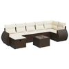 VidaXL Garden Lounge Set 8 Pcs with Brown Cushions Wicker 3325619