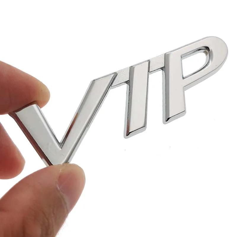1pcs Car 3D Metal VIP Emblem Badge Decal Car Sticker for Teana Peugeot Bmw KIA MAZDA TOYOTA HONDA Car Side Decoration FK1