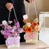 5Pcs Portable Flower Boxes Creative Pearl Chain Flower Arrangement Handbag Mother's Day Wedding Party Floral Wrapping Supplies