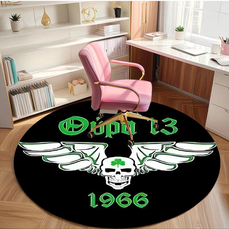 Gate 13 Logo Print Round Rug, Washable Floor Carpet, For Entryway Dorm Laundry Room Office Study, Home Decor Birthday Christmas Gift