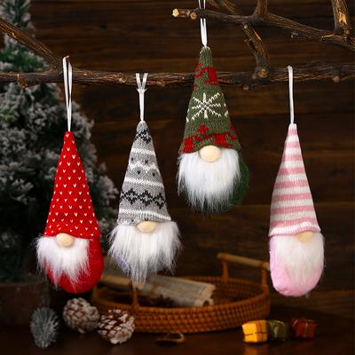 Christmas Decorations Knit Pendant Christmas Pendant Faceless Doll Dwarf Old Man Pendant Christmas Tree Pendant