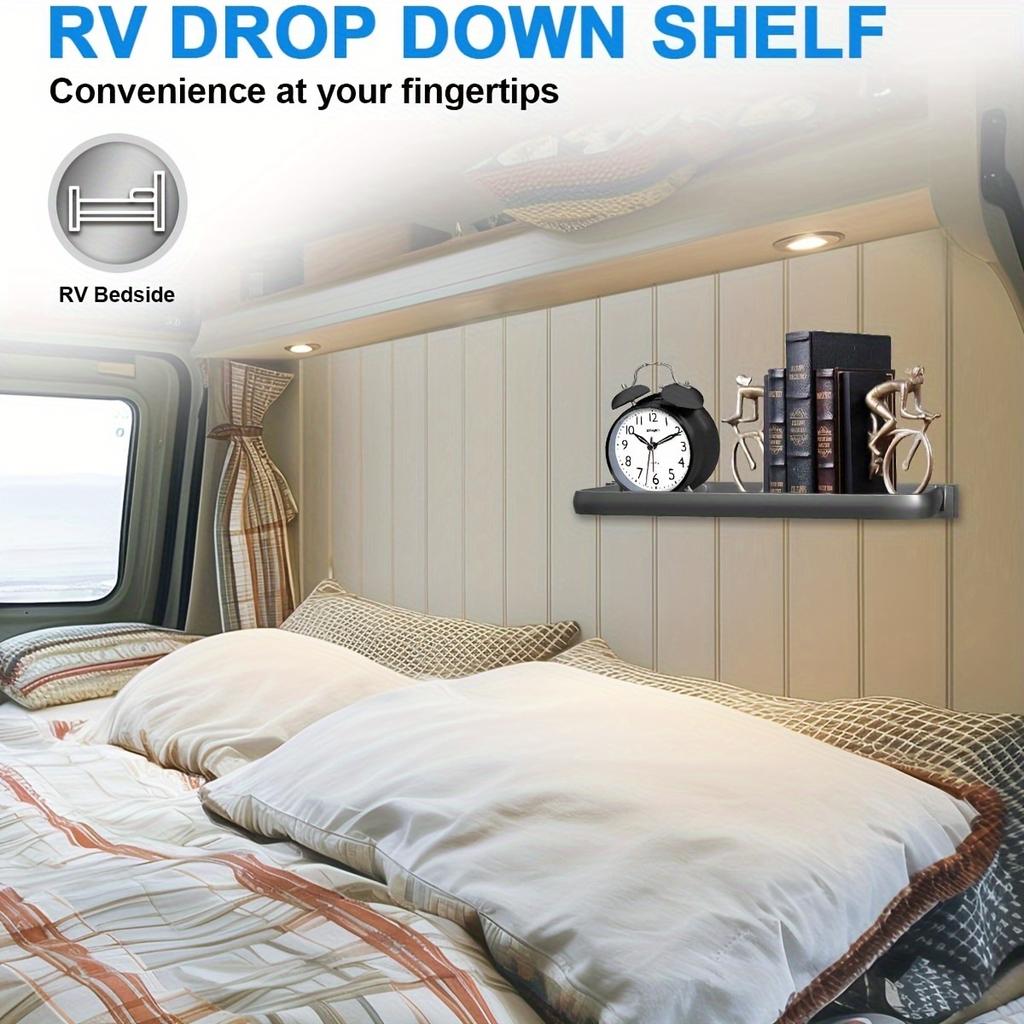 RV Foldable Shelf 90 Fold-Down Wall Shelf Organization Space-Efficient Versatile Floating Storage Accessories Used For Camper RV