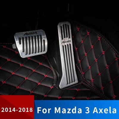 Αλουμινένιο γκάζι αυτοκινήτου Φρένο καυσίμου Κάλυμμα πεντάλ πεντάλ στηρίγματος ποδιού Για Mazda 3 Axela BM 2014 2015 2016 2017 2018