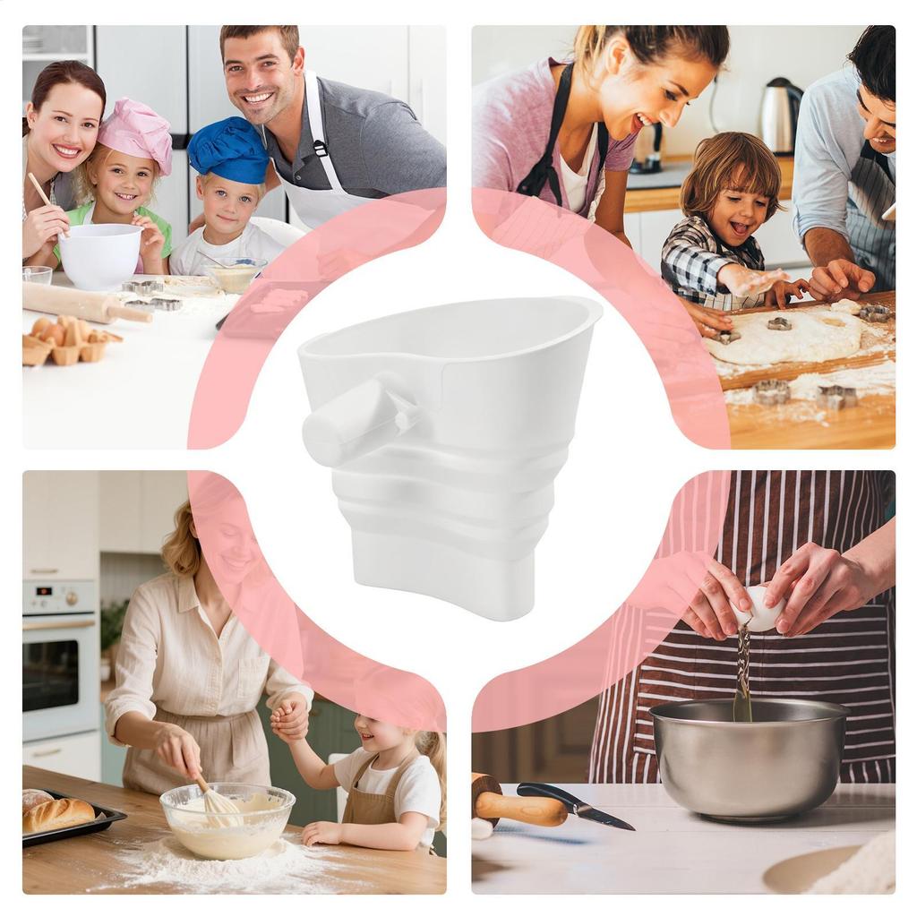 Flour Funnel For Stand Mixer Flour Sugar Pouring Funnel Stand Mixer Attachment For Oil Jam Egg Liquid Water Canning Cooking