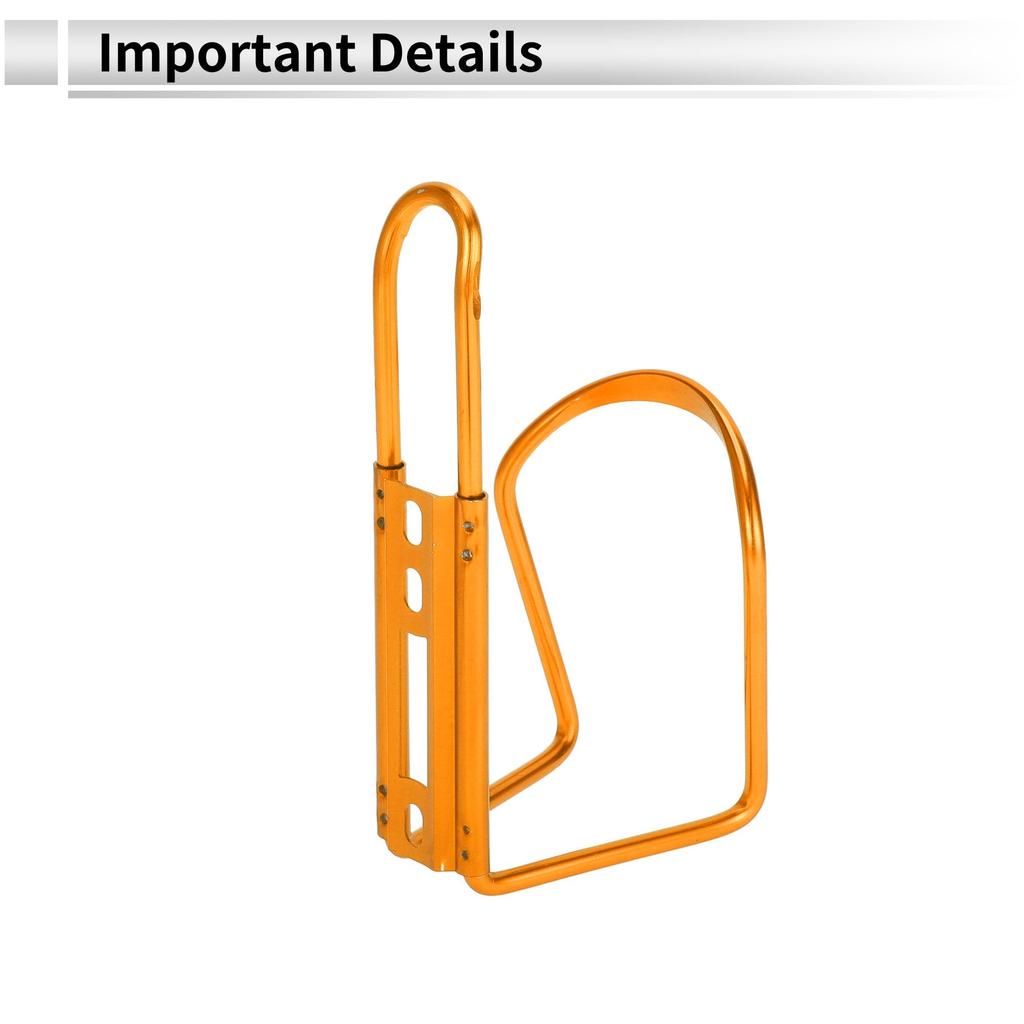RATCHROLL 1pc Universal Motorcycle Bike Drink Holder Motorbike Bicycle Bottle Cup Holder Gold Tone Aluminum Alloy