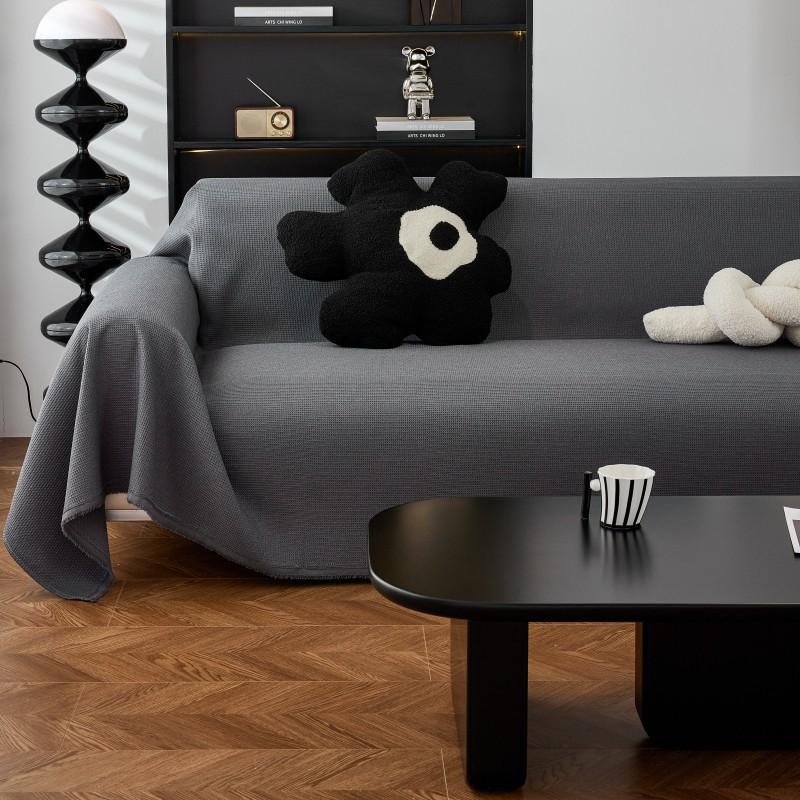 1pcs Soft Waffle Waterproof Sofa Cover with Modern Cream Style Home Seasonal Universal Soft Seat Cushion Sofa Cover Blanket