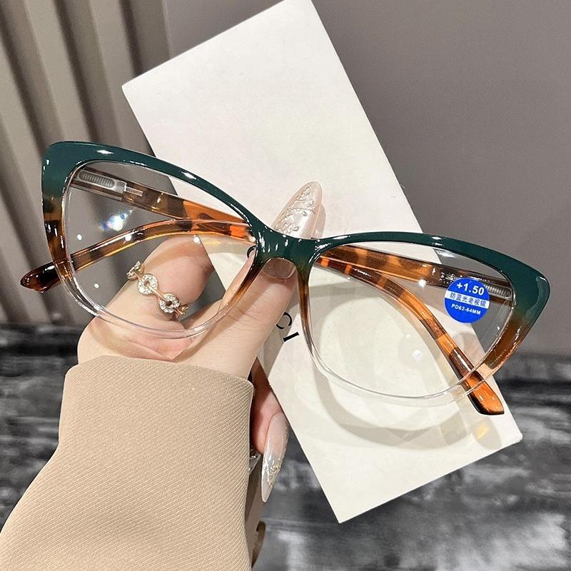 

0~+4.0 Cat Eye Presbyopia Glasses Neutral Anti Blue Light Glasses HD Spring Eyeglass Legs Glasses That Perfectly Shape The Face 4