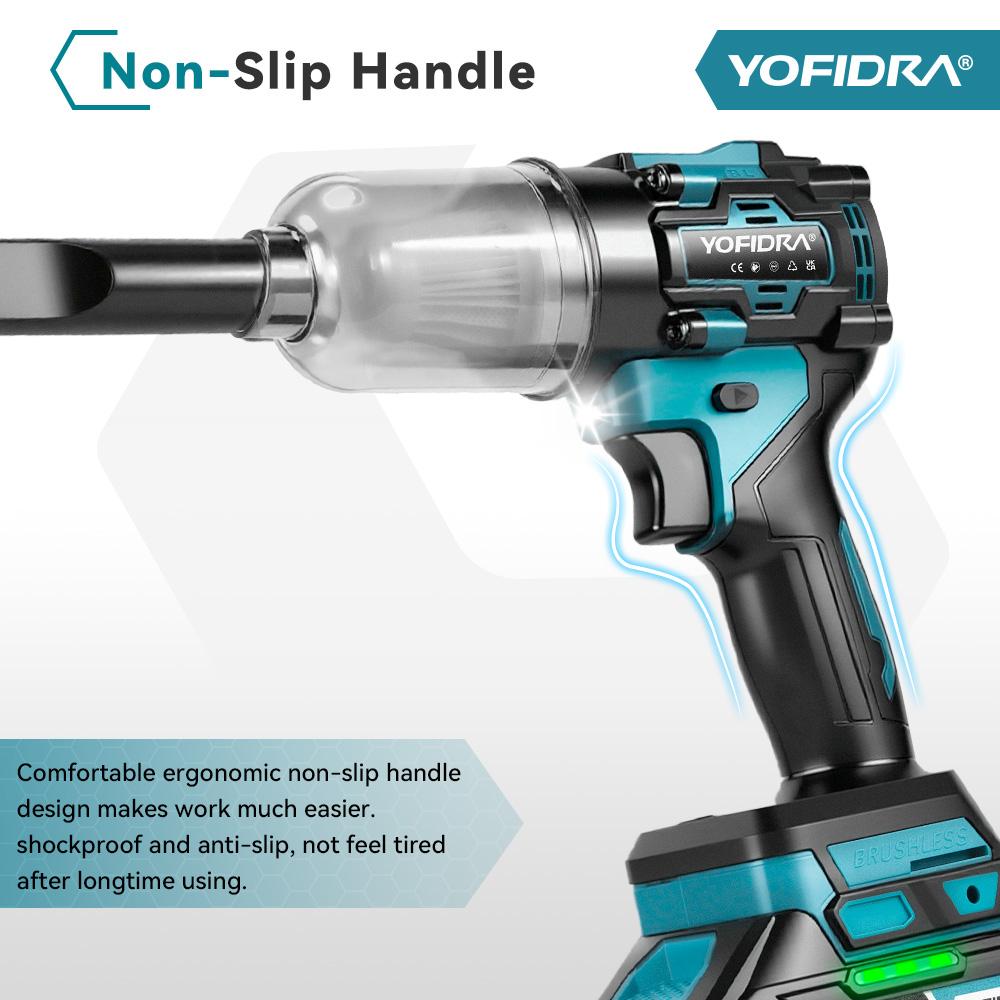 Yofidra Brushless 2-in-1 Turbo Blower Jet Fan & Vacuum Cleaner 80000RPM Handheld Dust Blowing Tool For Makita 18V Battery Pin