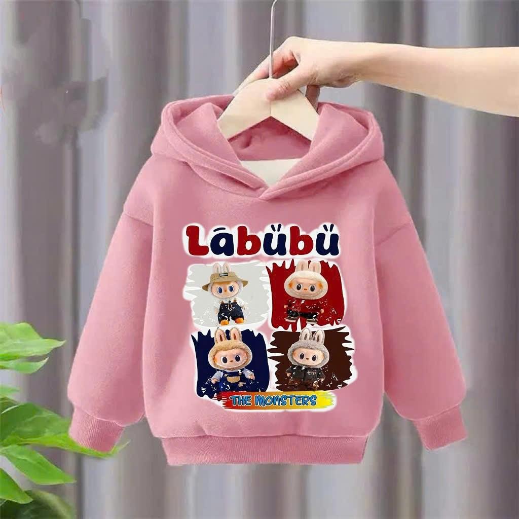 Autumn Winter Hoodie Sweatshirt for Boys and Girls LABUBU Warm Material