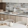 Vinyl Decorative Panel with Graphics for Kitchen or Bathroom 100x50 Cm Elegant Marble Pattern