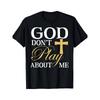 God Don't Play About Me Graphic Tee Cotton Round Neck Short Sleeve Casual T-Shirt for Men