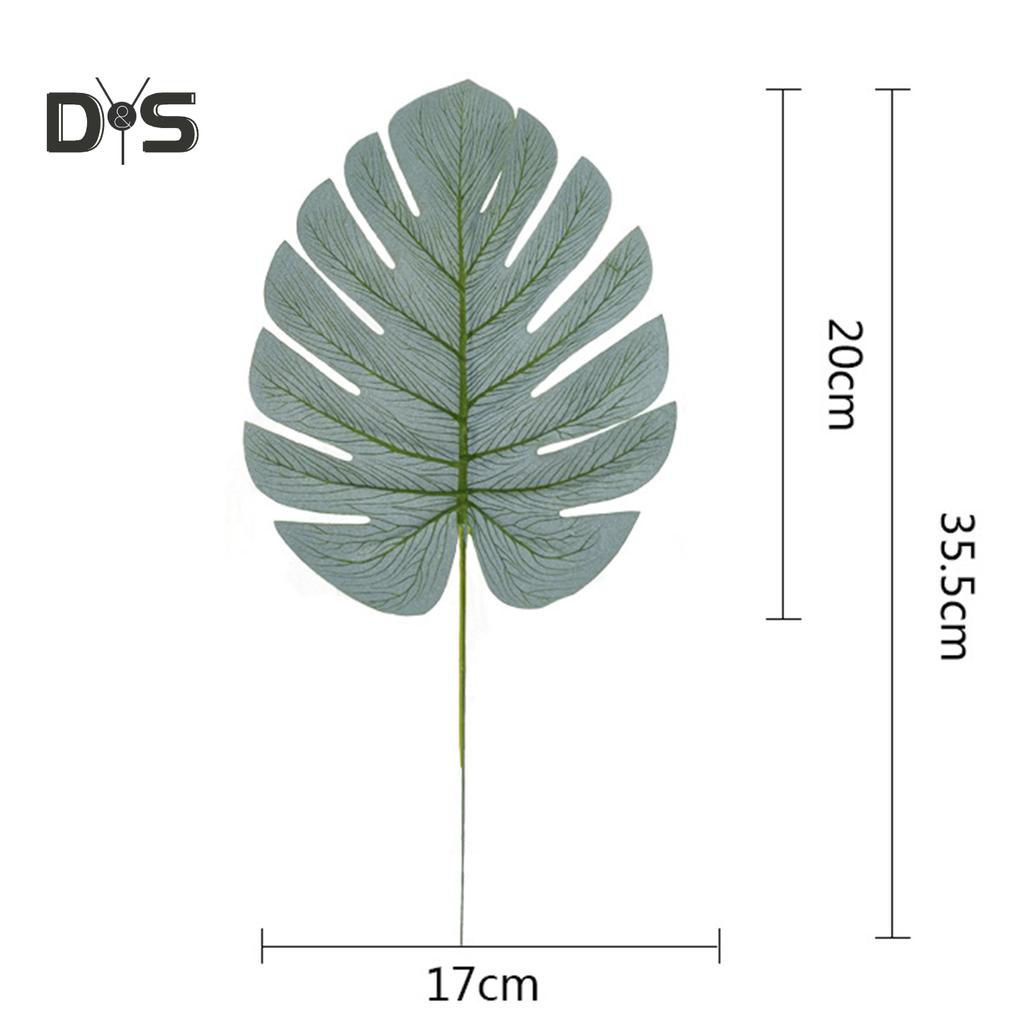 10 ks falošných listov Monstera z umelých rastlín na párty dekoráciu do obývacej izby na stenu