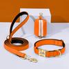 Personalized Dog Collar Leash Bag Colorful Dog Collars Durable Nylon Pet Buckle Necklace With Leashes Poop Bag Soft for Dogs Pug