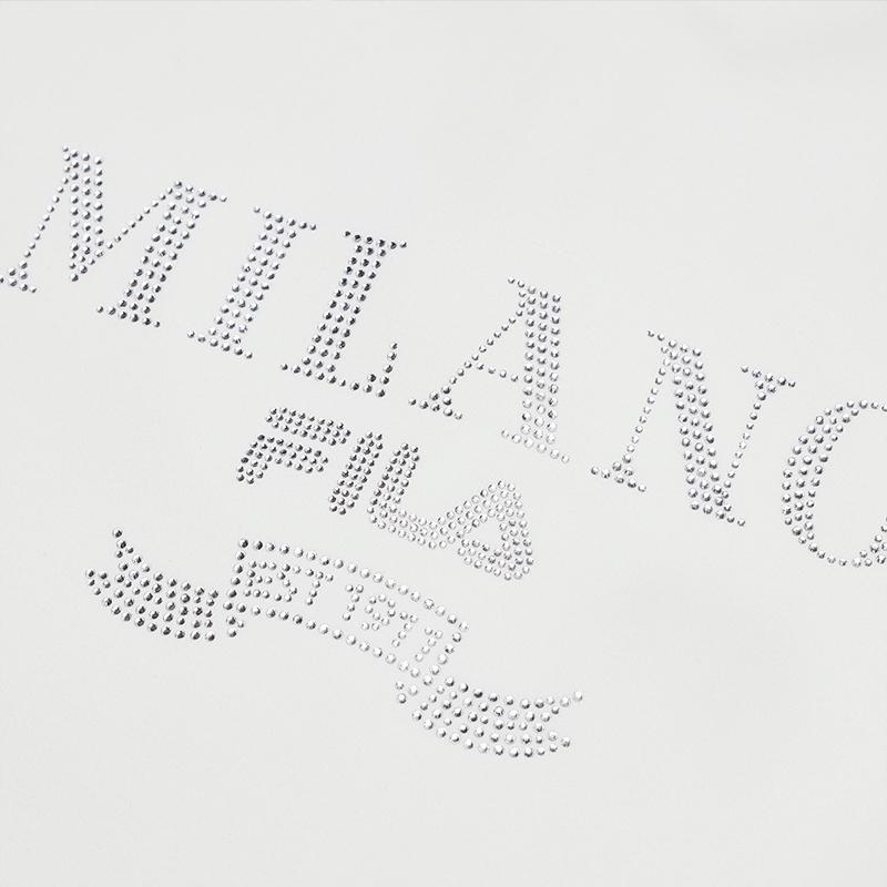 New FILA MILANO Collection T-Shirt Women's Cloud White F11W515102F-WT