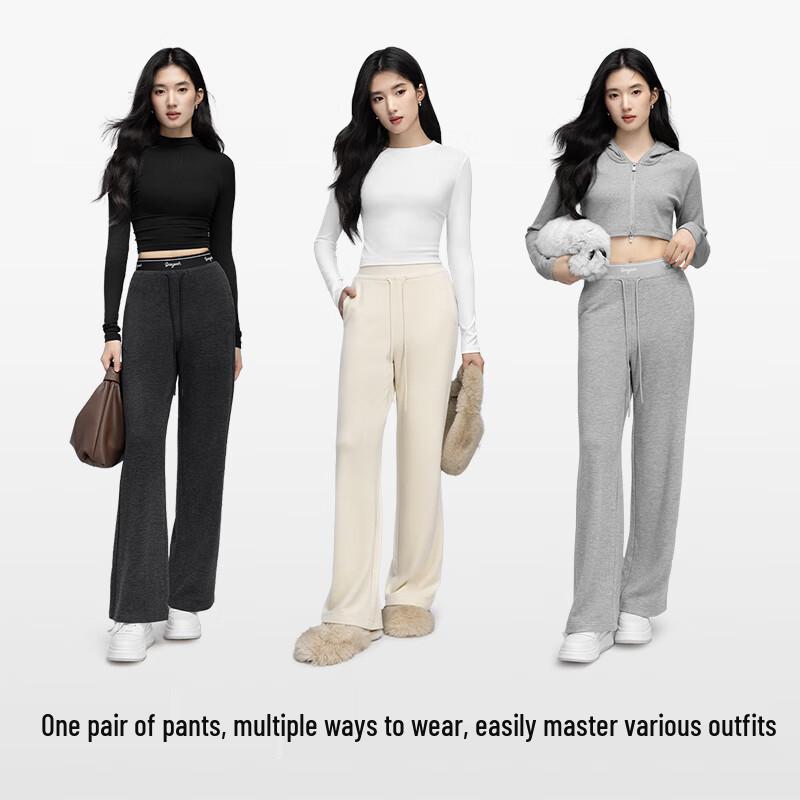 Ono Kazuko Strick Gebürstet Gerade Lässige Hose