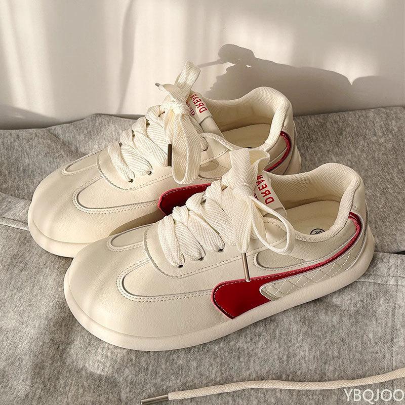 Thick Soled Retro Shoes for Women's Spring New Versatile Casual Lightweight Sports Board Shoes  Daily Comfortable Women's Shoes