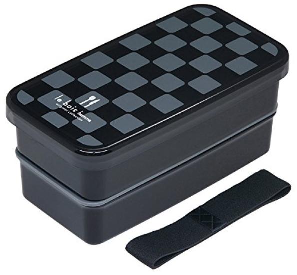 

Komori Resin Le Bois Homme Square Lunch Box 900ml Black 2-tier чёрный