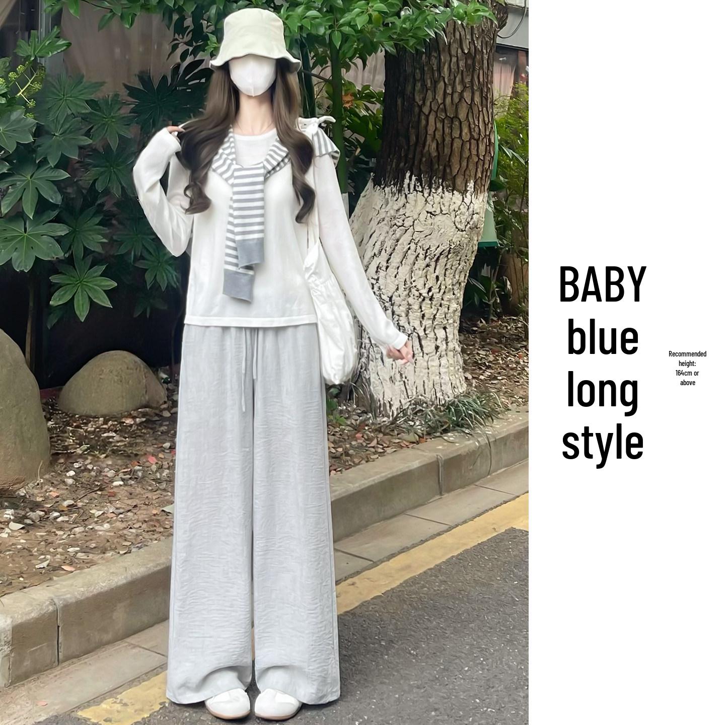 Women s White Linen Wide-Leg Pants - Summer 2026 Lazy Old Money Style, Loose Drape Casual Straight Leg L