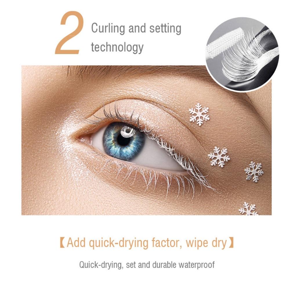 White Thick Curly Waterproof Eye Black For Christmas Makeup Eye Black Thick Eye Blac