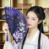 Er Qing Ancient Chinese Hanfu Dance Fan: Portable Silk Fan for Women