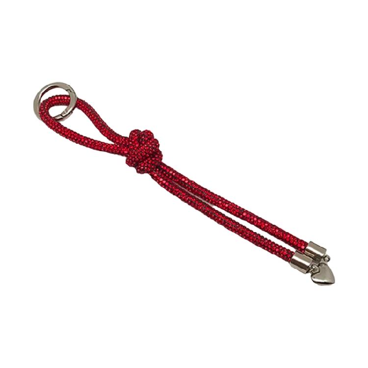 Diamonds Encrusted Heart Keychain Elegant Crystal Heart Phone Strap Keychain Charm Jewelry Gift for Trendy Ladies