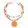 Summer Trendy Ethnic Shell Necklace With Handmade Resin Beads For Women