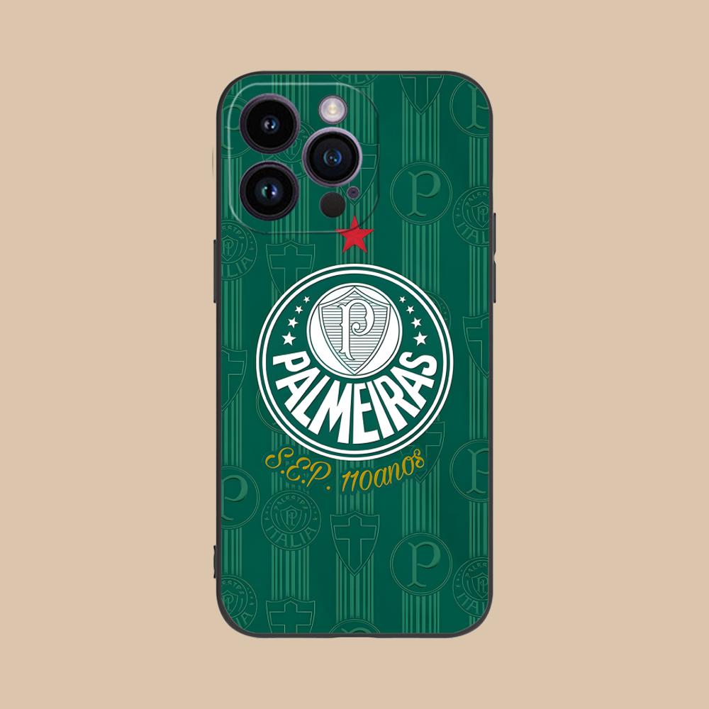 

Pretty P-Palmeiras Phone Case for iPhone 16 15 14 13 12 11 X XR XS 8 7 Pro Max Plus Mini Black Cover Smartphone Cellphones iPhone X-XS